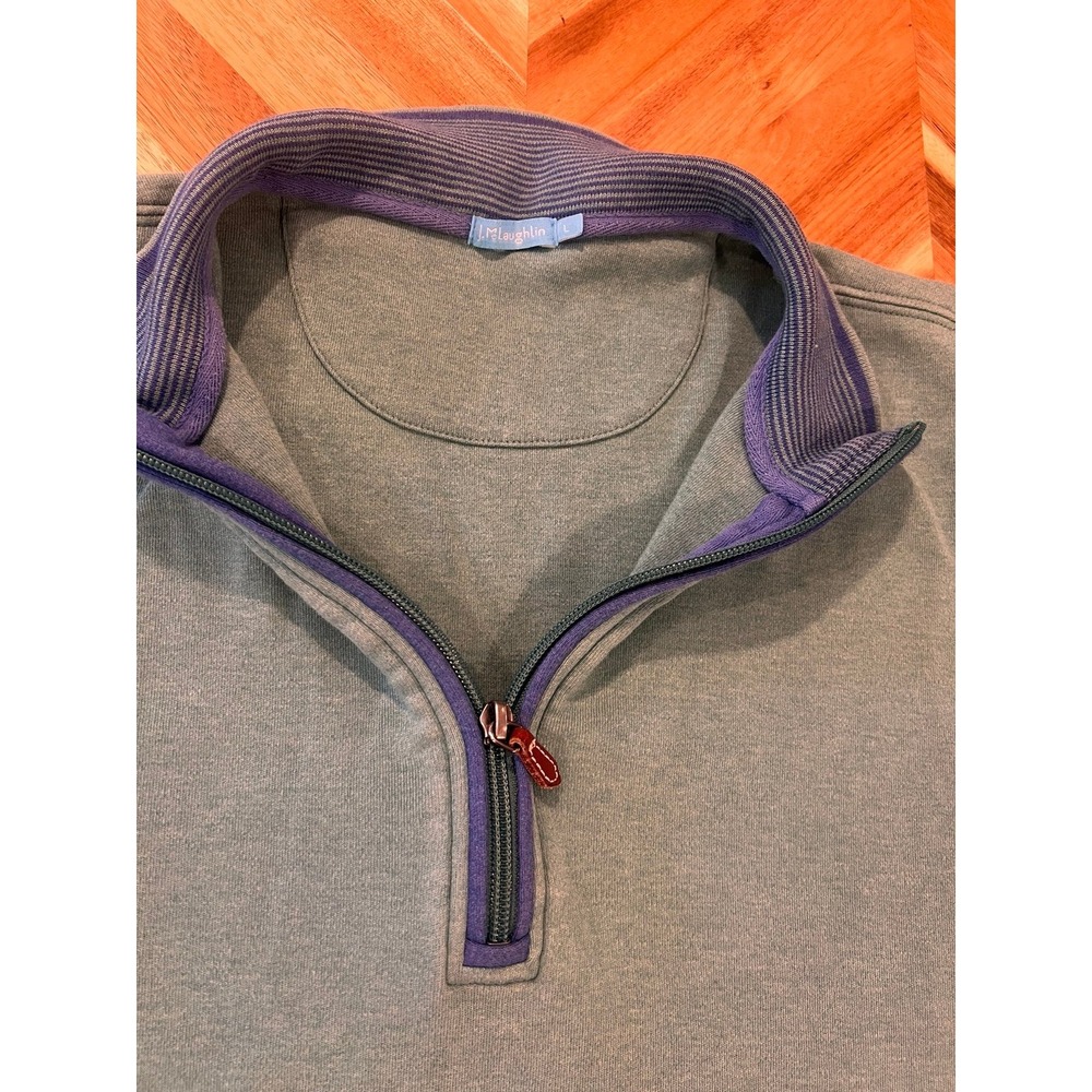 J. McLaughlin quarter‎ zip pullover green size Large - Picture 2 of 7